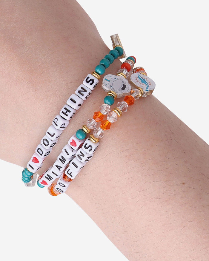 Miami Dolphins 3 Pack Friendship Bracelet FOCO - FOCO.com