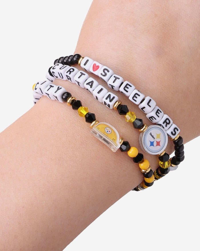 Pittsburgh Steelers 3 Pack Friendship Bracelet FOCO - FOCO.com