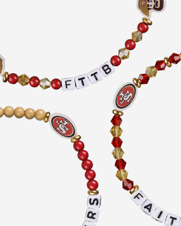 San Francisco 49ers 3 Pack Friendship Bracelet FOCO - FOCO.com
