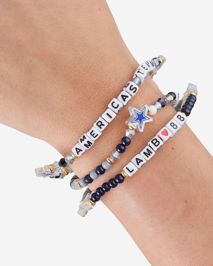 Micah Parsons & CeeDee Lamb Dallas Cowboys 3 Pack Player Friendship Bracelet FOCO - FOCO.com