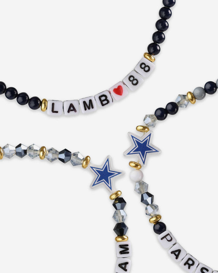 Micah Parsons & CeeDee Lamb Dallas Cowboys 3 Pack Player Friendship Bracelet FOCO - FOCO.com