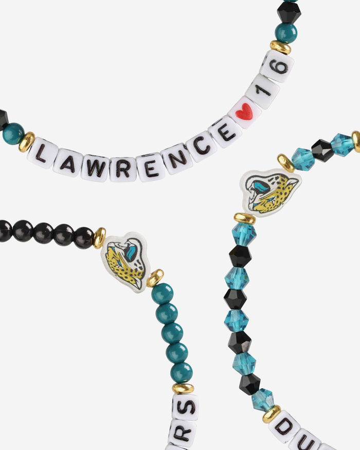 Trevor Lawrence Jacksonville Jaguars 3 Pack Player Friendship Bracelet FOCO - FOCO.com