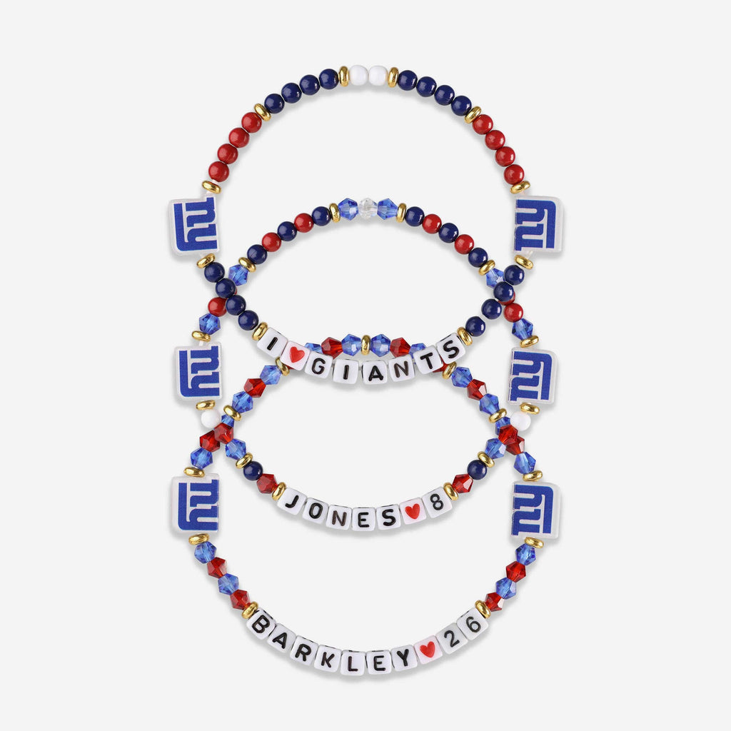 Daniel Jones & Saquon Barkley New York Giants 3 Pack Player Friendship Bracelet FOCO - FOCO.com