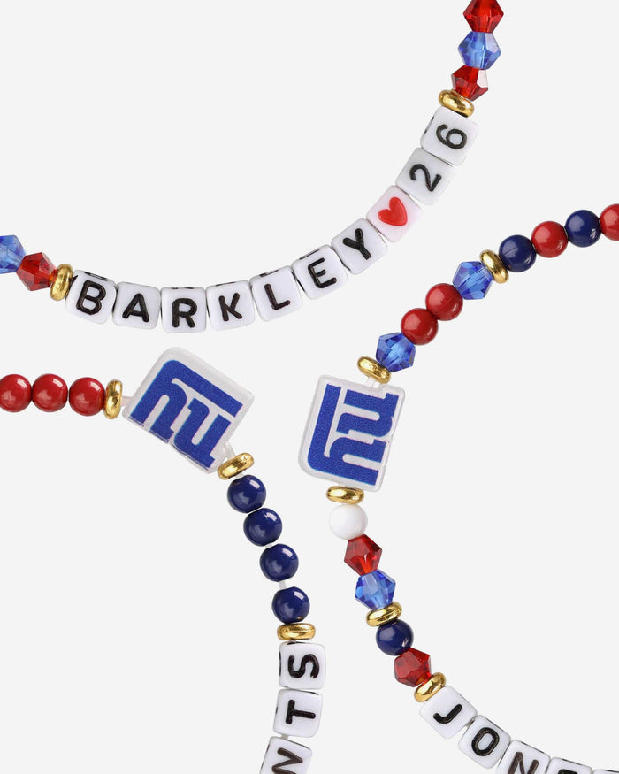 Daniel Jones & Saquon Barkley New York Giants 3 Pack Player Friendship Bracelet FOCO - FOCO.com