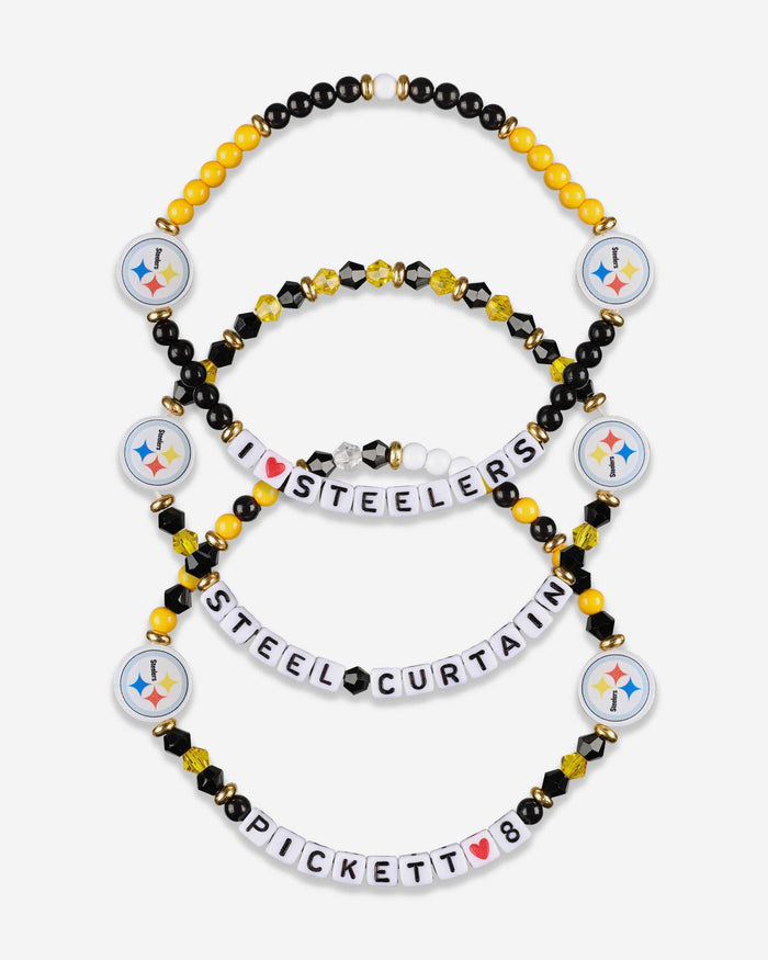 Kenny Pickett Pittsburgh Steelers 3 Pack Player Friendship Bracelet FOCO - FOCO.com