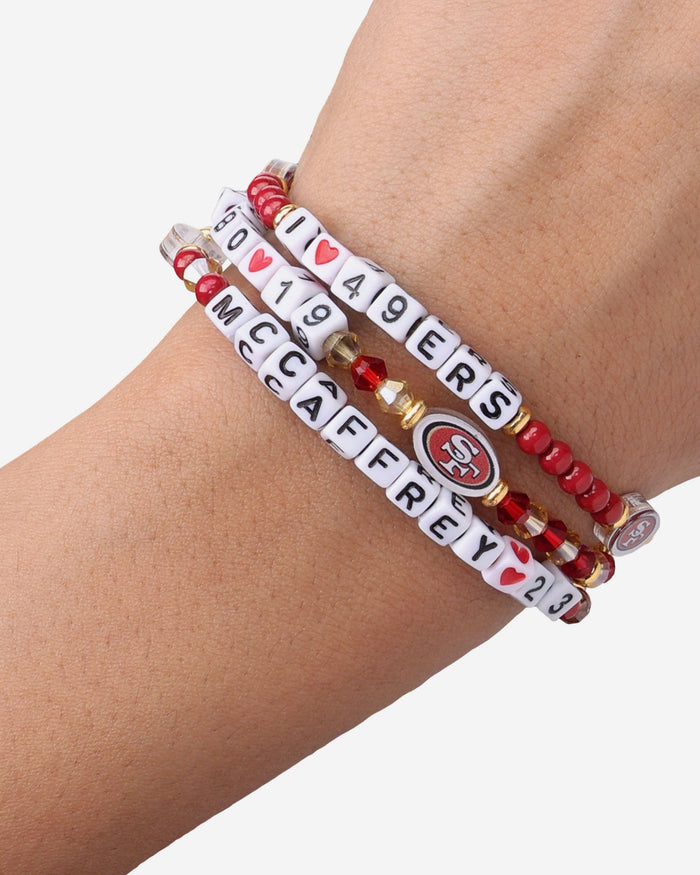 Deebo Samuel & Christian McCaffrey San Francisco 49ers 3 Pack Player Friendship Bracelet FOCO - FOCO.com