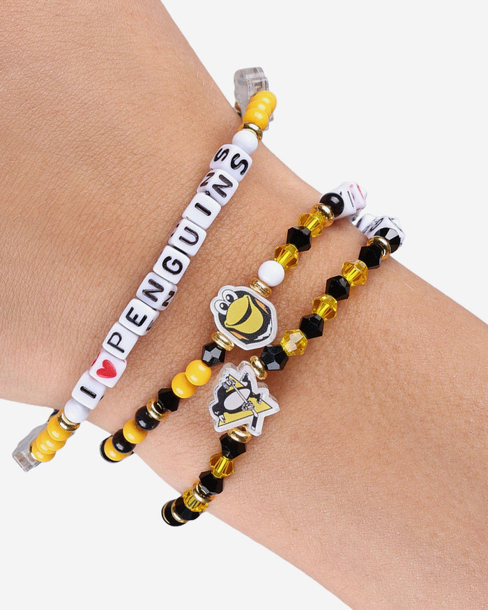 Pittsburgh Penguins 3 Pack Friendship Bracelet FOCO - FOCO.com