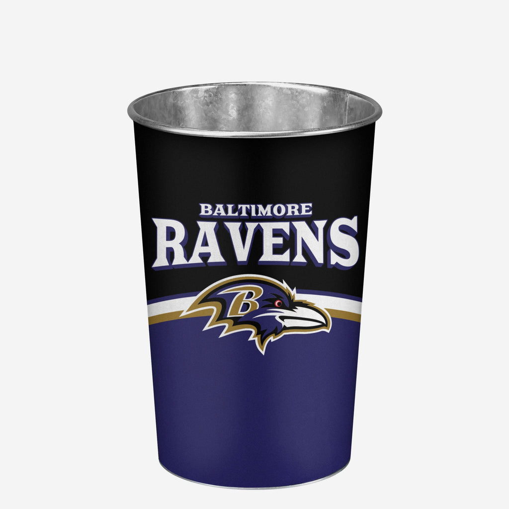 Baltimore Ravens Team Stripe Trash Can FOCO - FOCO.com