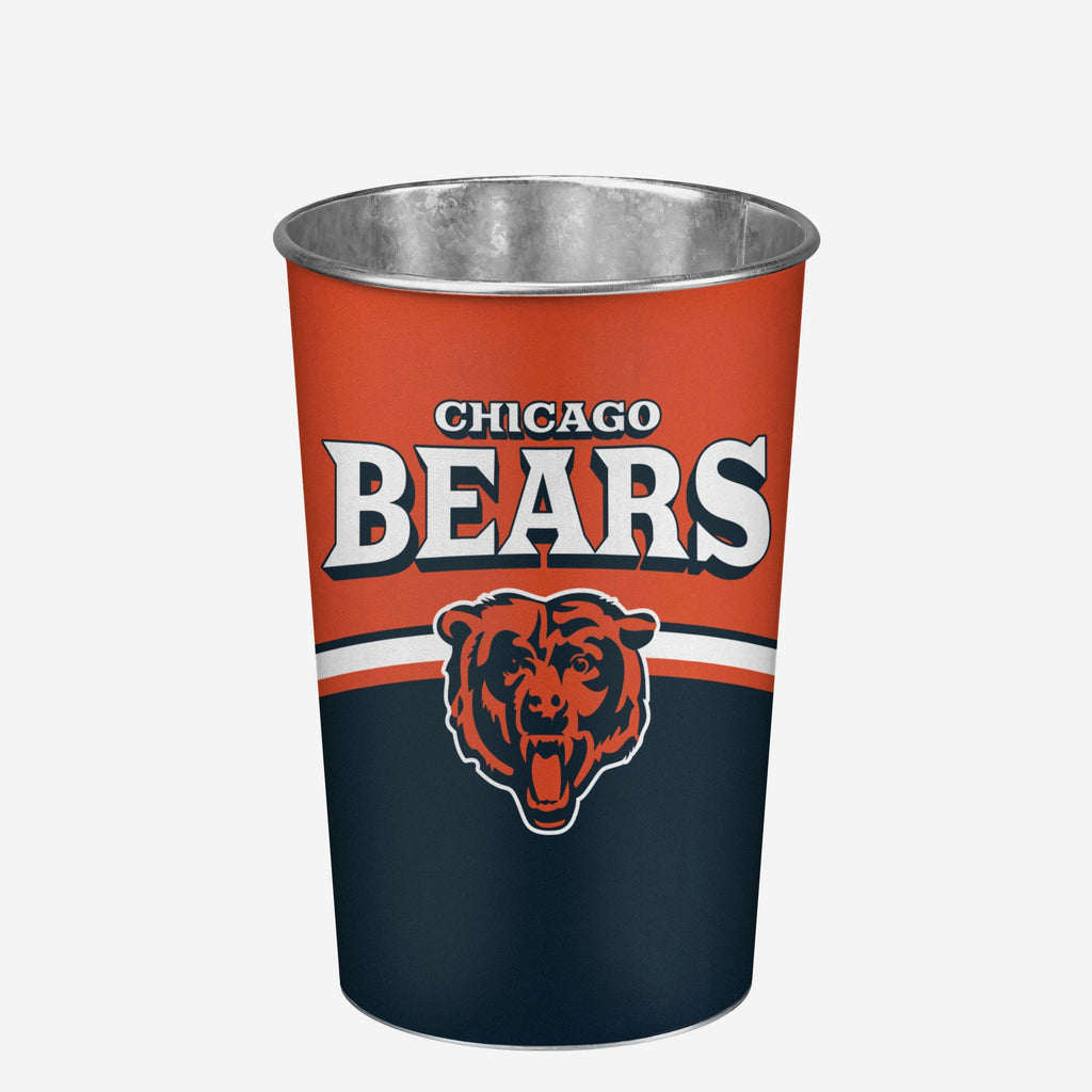 Chicago Bears Team Stripe Trash Can FOCO - FOCO.com