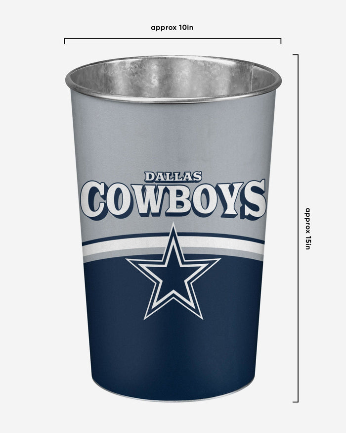 Dallas Cowboys Team Stripe Trash Can FOCO - FOCO.com