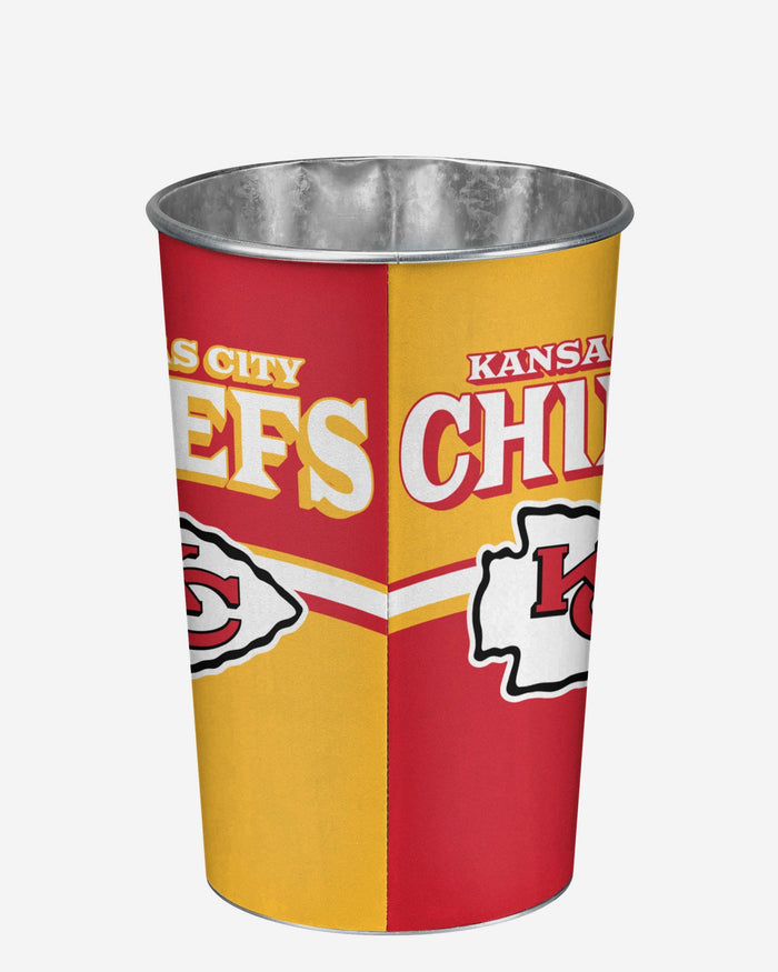 Kansas City Chiefs Team Stripe Trash Can FOCO - FOCO.com