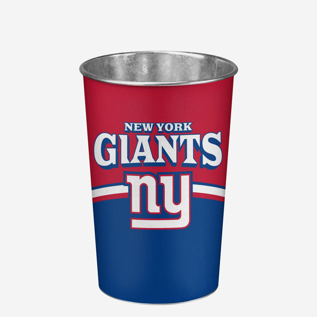New York Giants Team Stripe Trash Can FOCO - FOCO.com