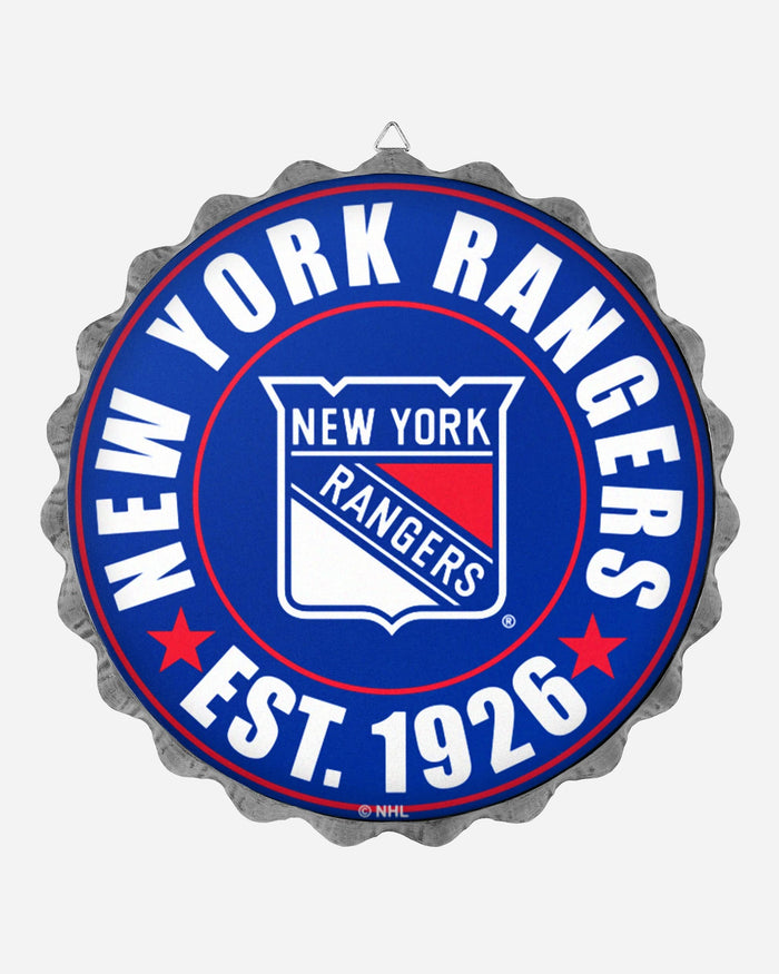 New York Rangers Bottle Cap Wall Sign FOCO - FOCO.com