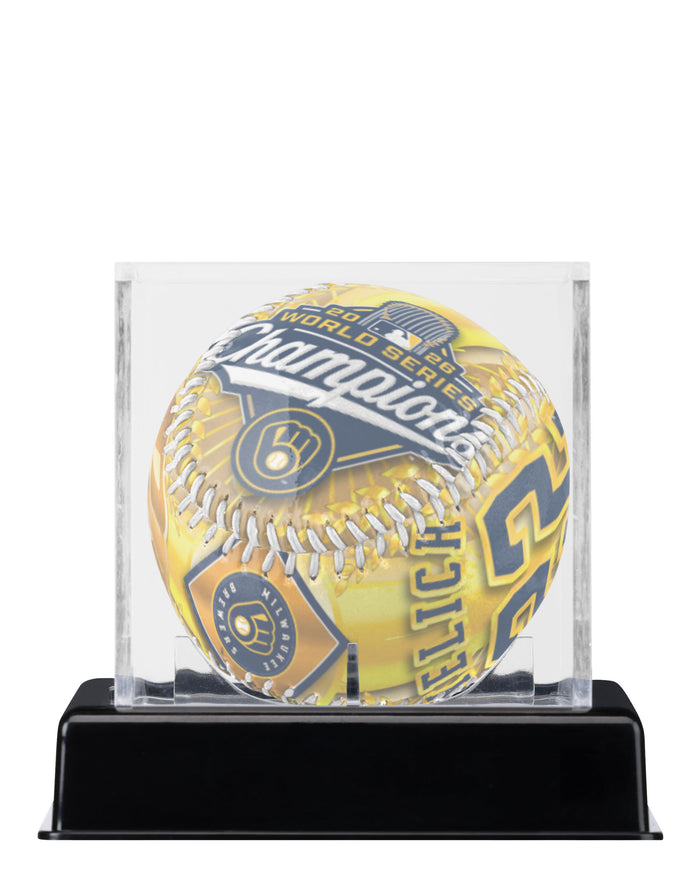 Christian Yelich Milwaukee Brewers 2026 World Series Champions Player Baseball FOCO - FOCO.com