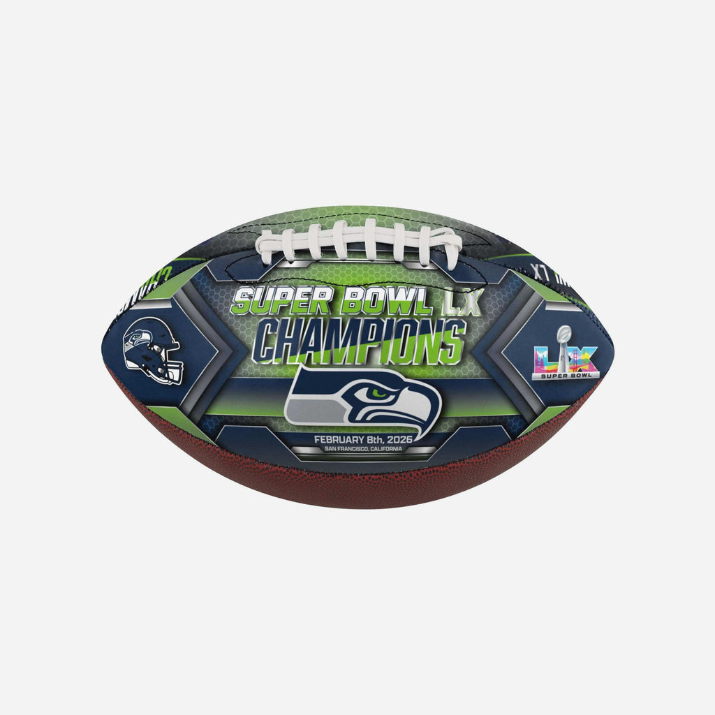 Seattle Seahawks Super Bowl LX Champions Football FOCO - FOCO.com