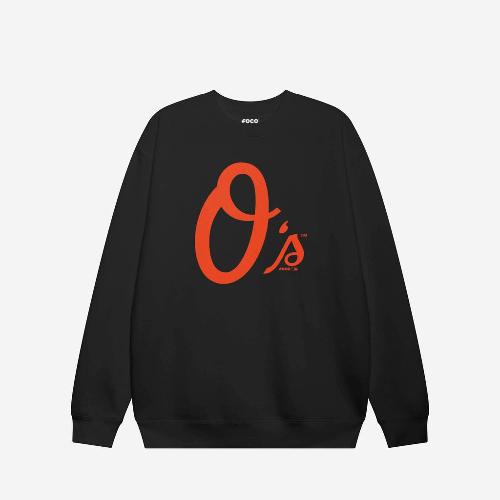 Baltimore Orioles Alternate Logo Crew Neck Sweatshirt FOCO Black S - FOCO.com