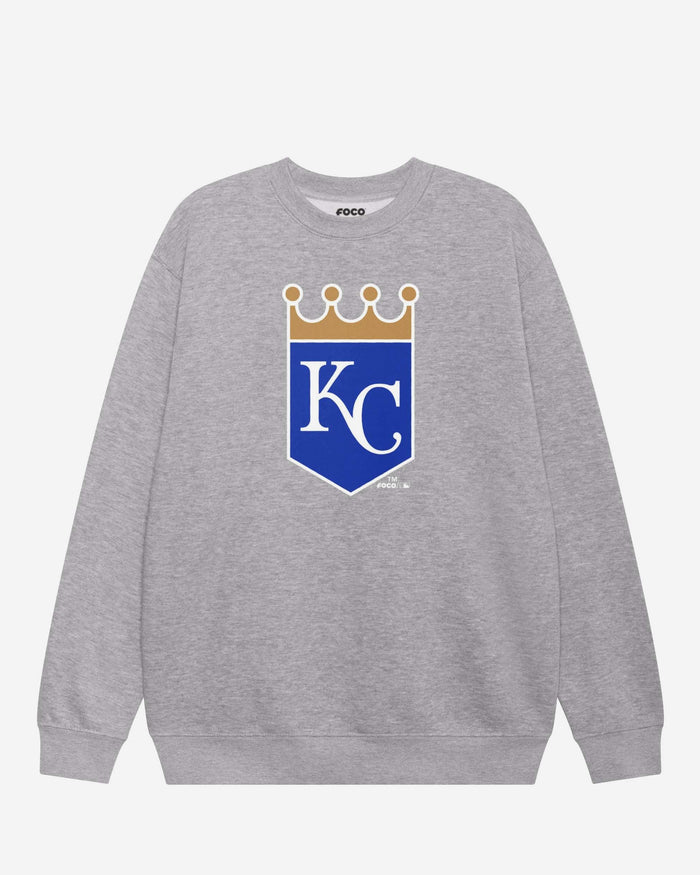 Kansas City Royals 2006 Alternate Logo Crew Neck Sweatshirt FOCO Athletic Heather S - FOCO.com