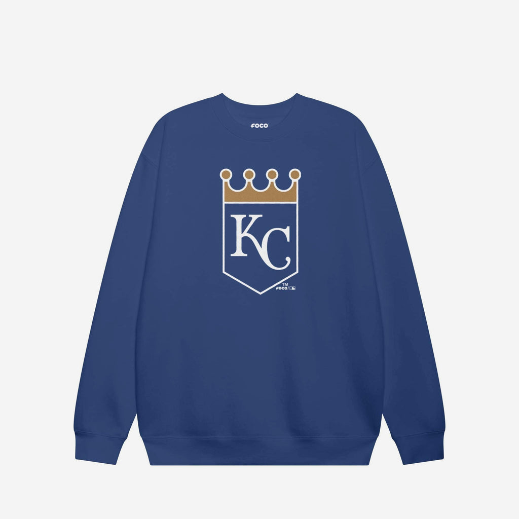 Kansas City Royals 2006 Alternate Logo Crew Neck Sweatshirt FOCO True Royal S - FOCO.com