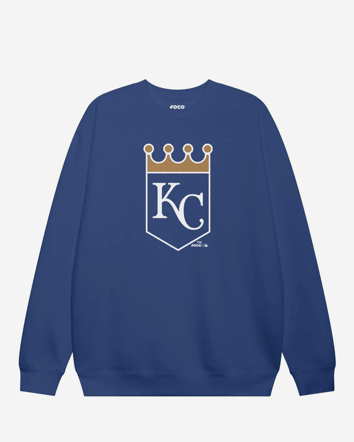 Kansas City Royals 2006 Alternate Logo Crew Neck Sweatshirt FOCO True Royal S - FOCO.com