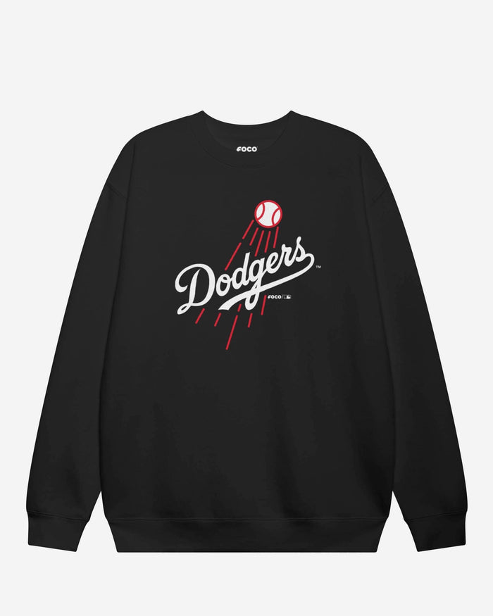 Los Angeles Dodgers Alternate Logo Crew Neck Sweatshirt FOCO Black S - FOCO.com