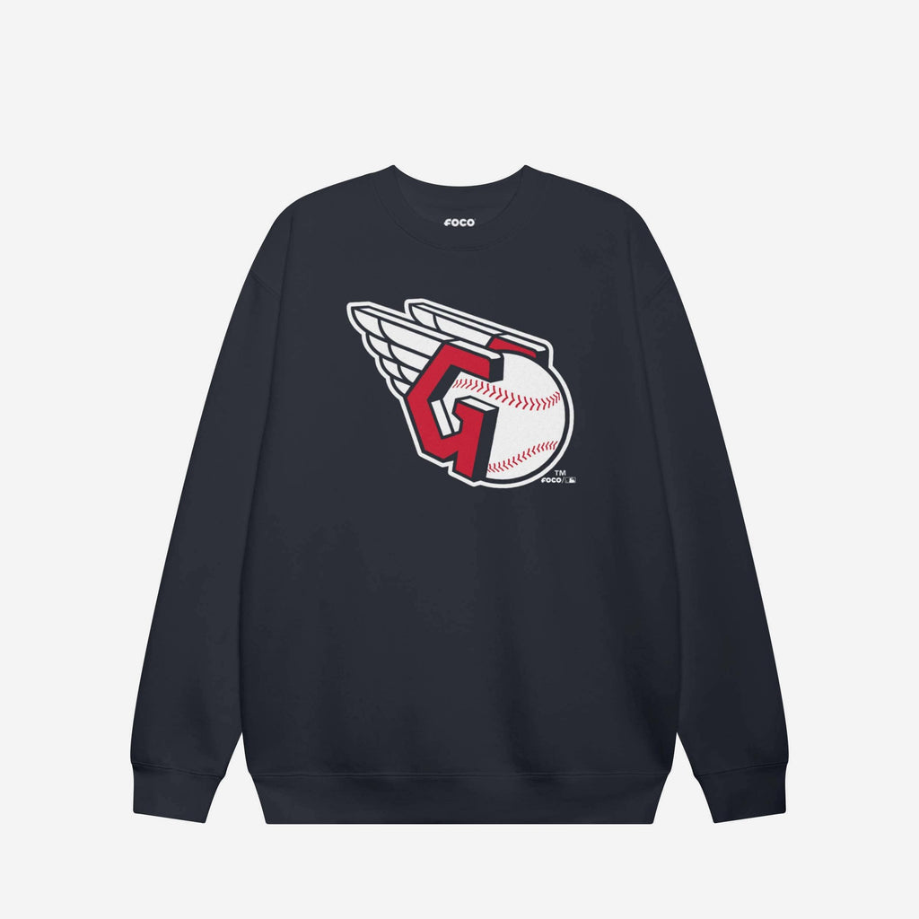 Cleveland Guardians Alternate Logo Crew Neck Sweatshirt FOCO Navy S - FOCO.com