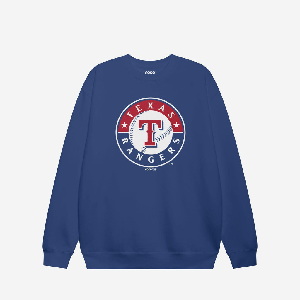 Texas Rangers 2024 Alternate Logo Crew Neck Sweatshirt FOCO