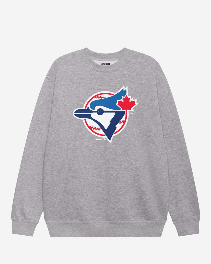 Toronto Blue Jays 1989 Alternate Logo Crew Neck Sweatshirt FOCO Athletic Heather S - FOCO.com