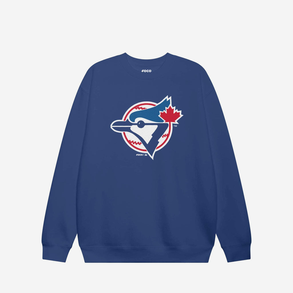 Toronto Blue Jays 1989 Alternate Logo Crew Neck Sweatshirt FOCO True Royal S - FOCO.com