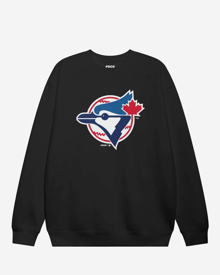Toronto Blue Jays 1989 Alternate Logo Crew Neck Sweatshirt FOCO Black S - FOCO.com
