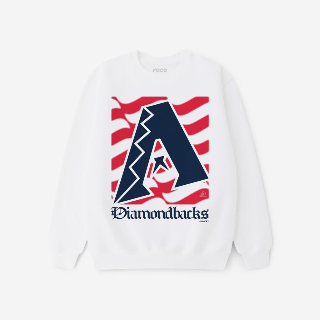 Arizona Diamondbacks American Heritage Wordmark Crew Neck Sweatshirt FOCO S - FOCO.com