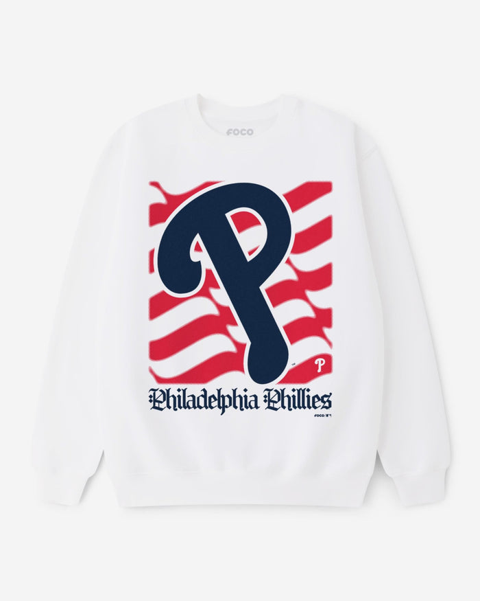 Philadelphia Phillies American Heritage Wordmark Crew Neck Sweatshirt