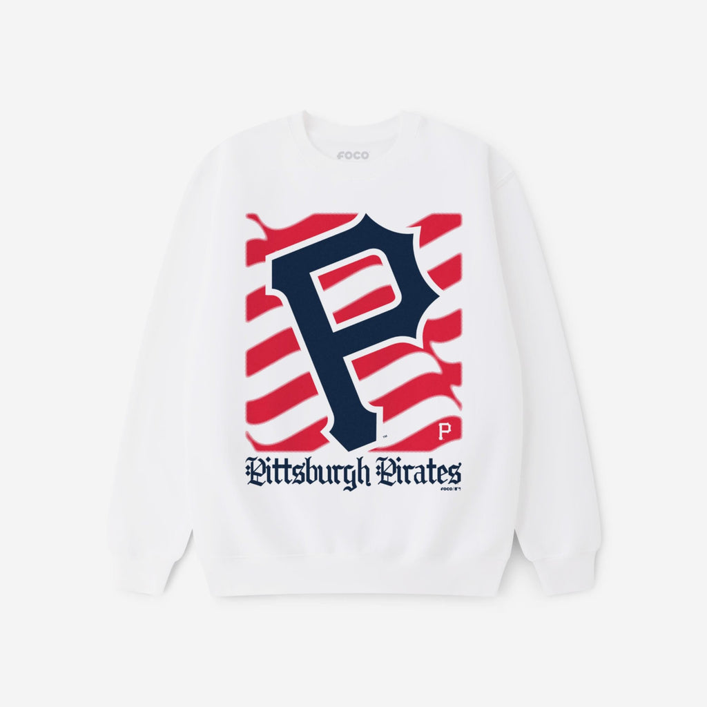 Pittsburgh Pirates American Heritage Wordmark Crew Neck Sweatshirt FOCO S - FOCO.com