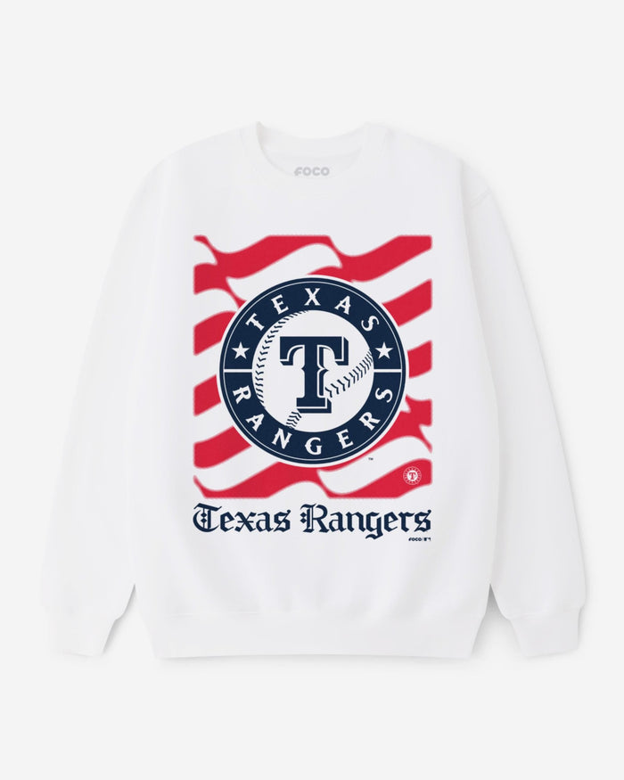 Texas Rangers American Heritage Wordmark Crew Neck Sweatshirt