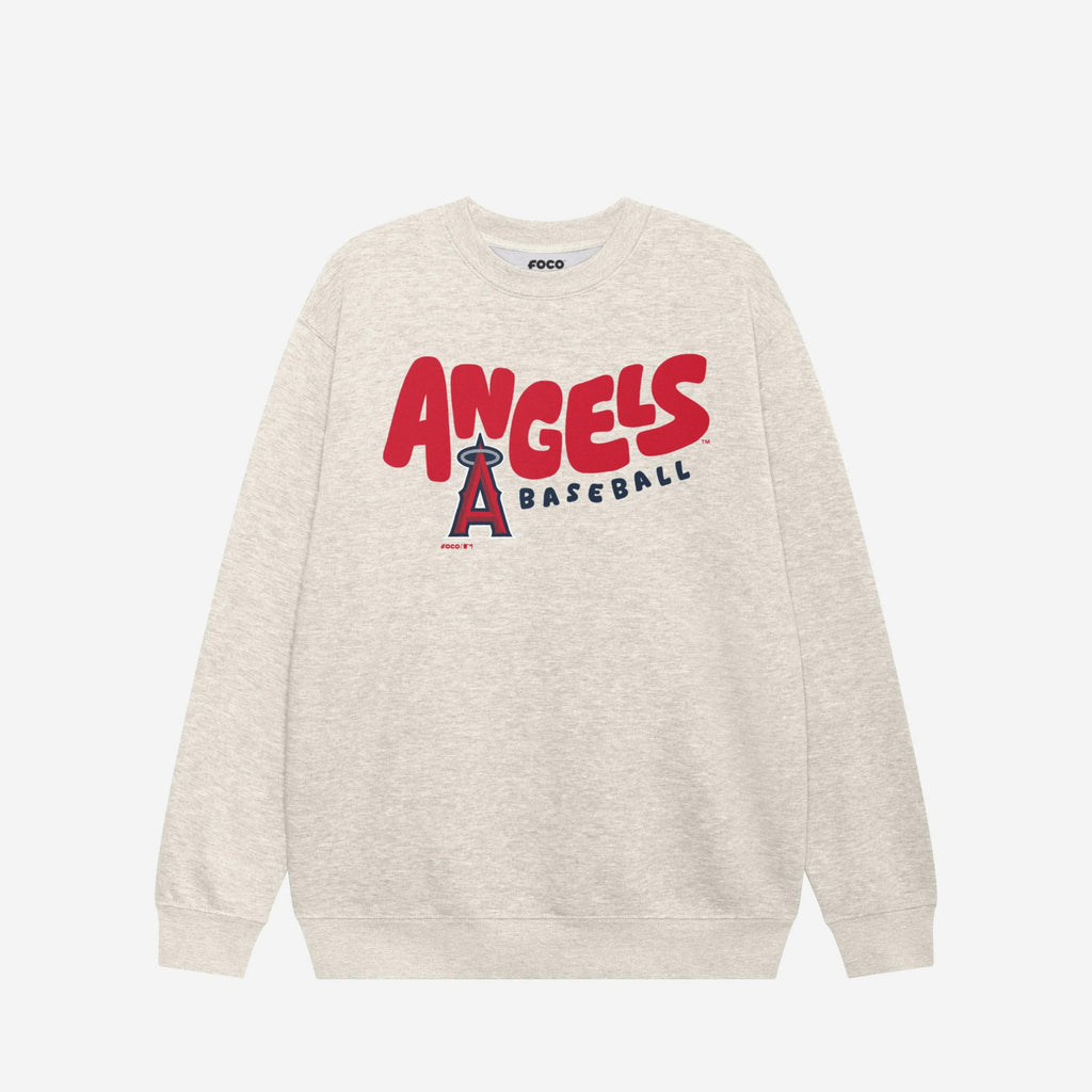 Los Angeles Angels Bubble Crew Neck Sweatshirt FOCO S - FOCO.com