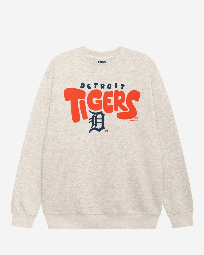 Detroit Tigers Bubble Crew Neck Sweatshirt FOCO S - FOCO.com