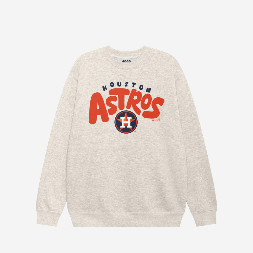Houston Astros Bubble Crew Neck Sweatshirt FOCO S - FOCO.com