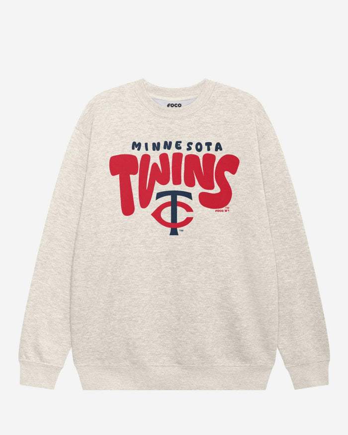 Minnesota Twins Bubble Crew Neck Sweatshirt FOCO S - FOCO.com