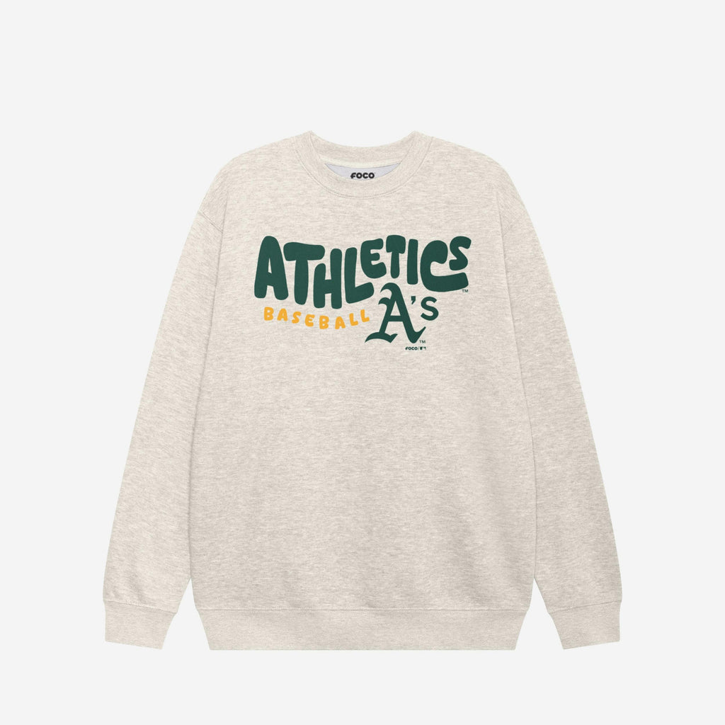 Athletics Bubble Crew Neck Sweatshirt FOCO S - FOCO.com