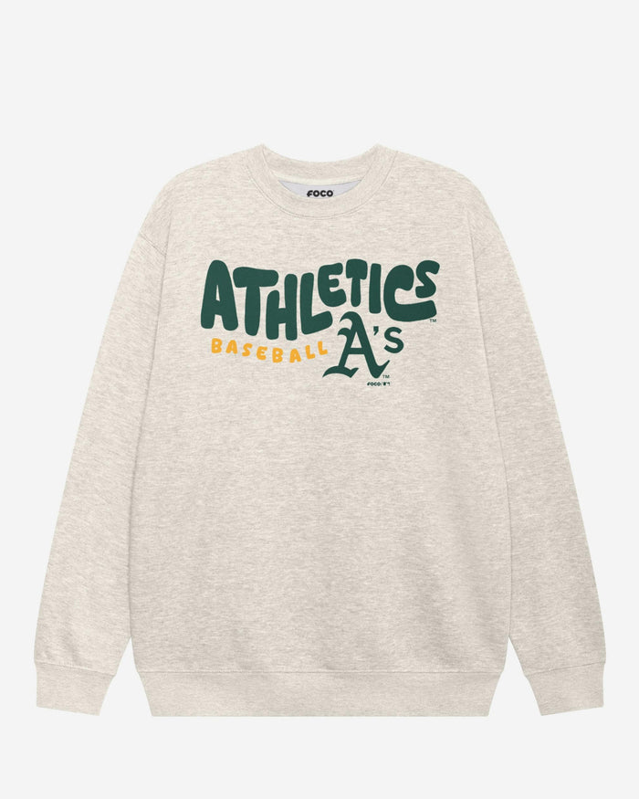 Athletics Bubble Crew Neck Sweatshirt FOCO S - FOCO.com