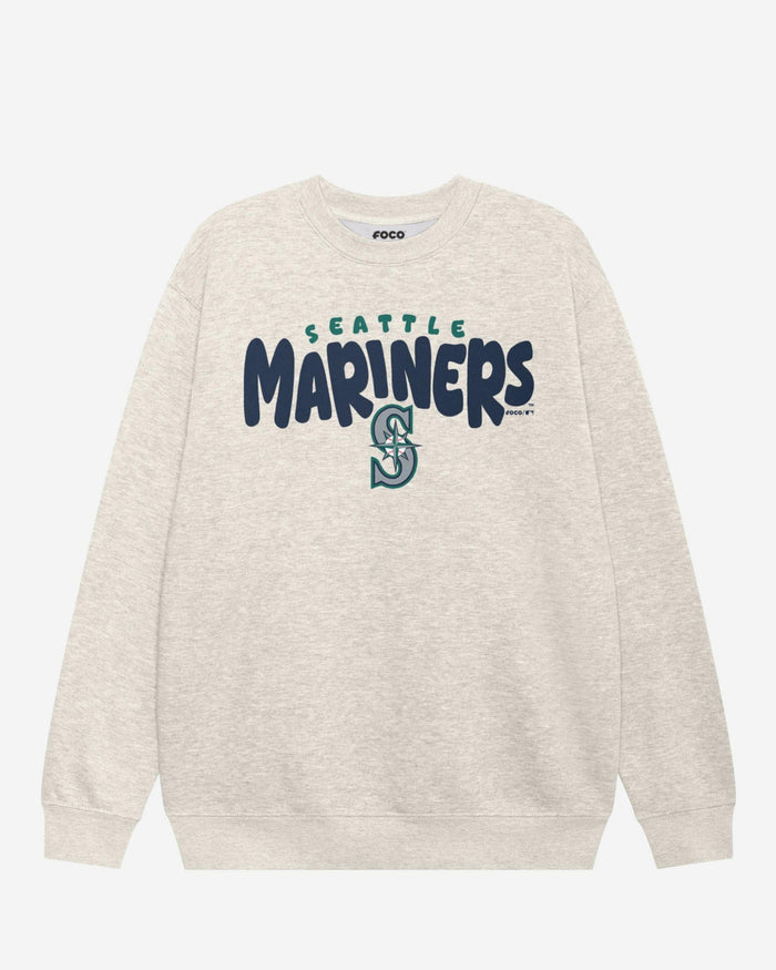 Seattle Mariners Bubble Crew Neck Sweatshirt FOCO S - FOCO.com