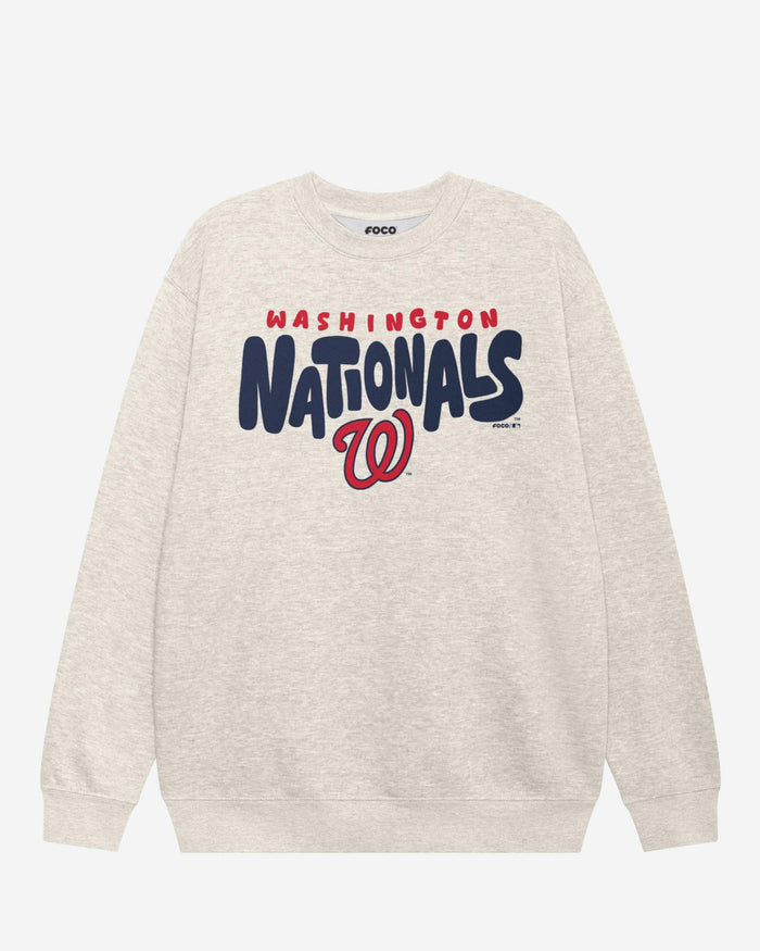 Washington Nationals Bubble Crew Neck Sweatshirt FOCO S - FOCO.com