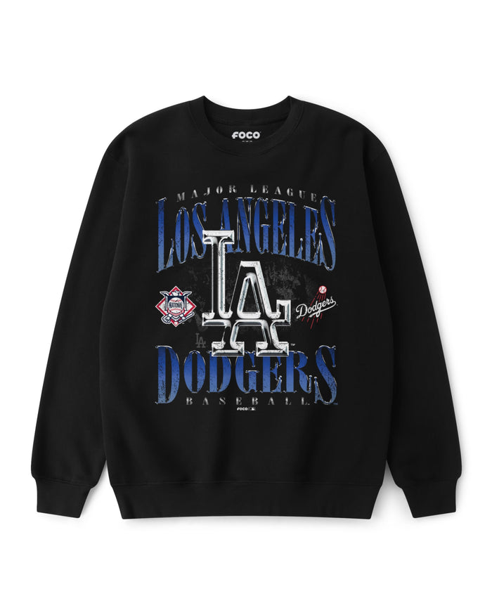 Los Angeles Dodgers Chrome Stack Crew Neck Sweatshirt FOCO S - FOCO.com