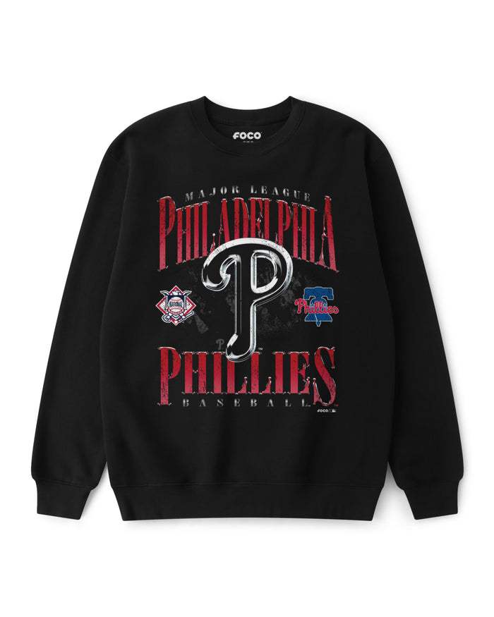 Philadelphia Phillies Chrome Stack Crew Neck Sweatshirt FOCO S - FOCO.com