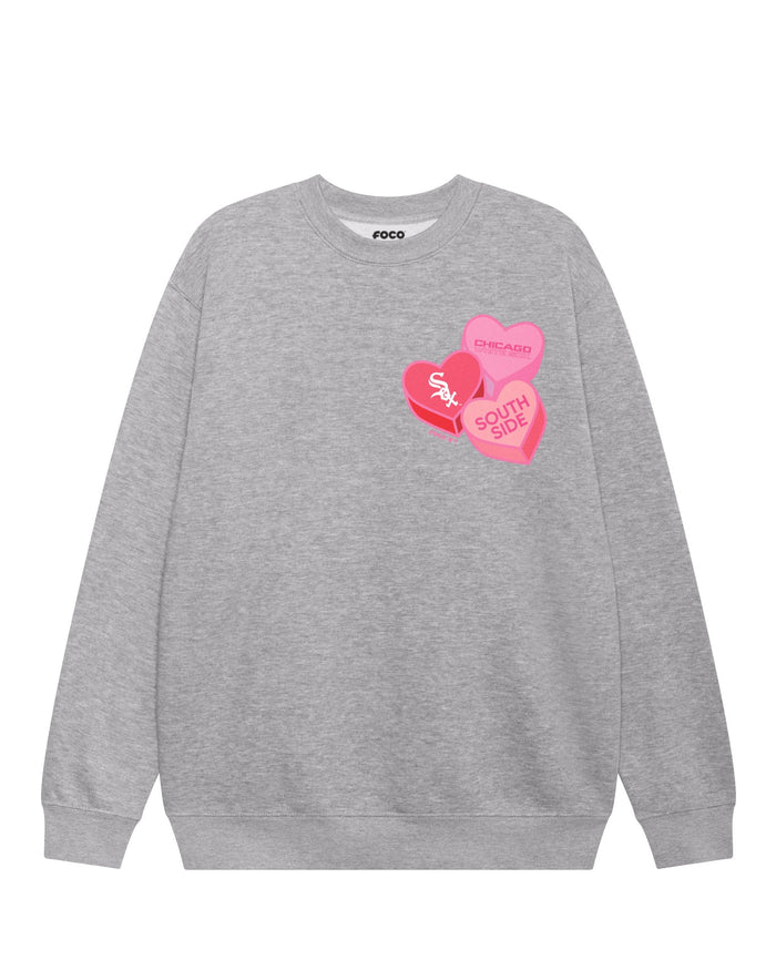 Chicago White Sox Candy Heart Crew Neck Sweatshirt