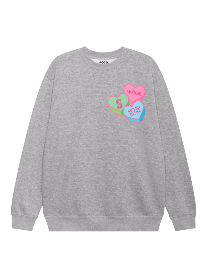 Seattle Mariners Candy Heart Crew Neck Sweatshirt