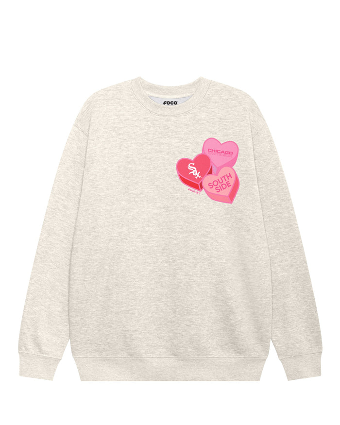 Chicago White Sox Candy Heart Crew Neck Sweatshirt