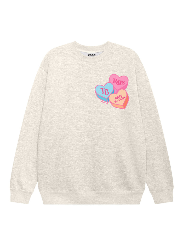 Tampa Bay Rays Candy Heart Crew Neck Sweatshirt