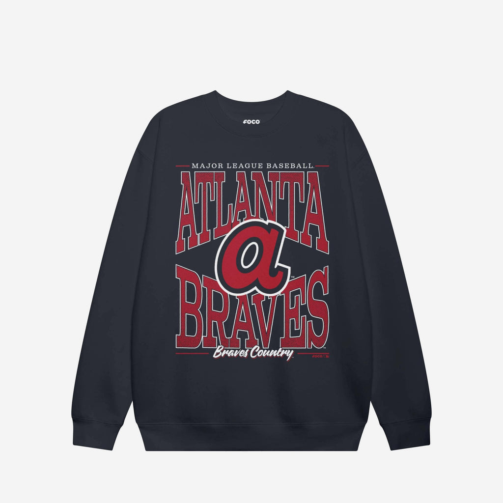 Atlanta Braves Diamond Dynasty Crew Neck Sweatshirt FOCO S - FOCO.com