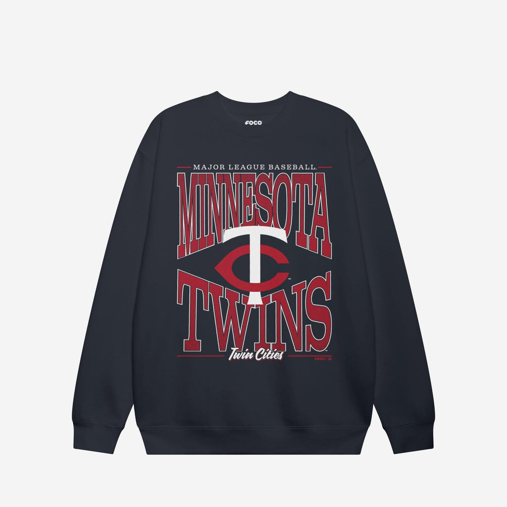 Minnesota Twins Diamond Dynasty Crew Neck Sweatshirt FOCO S - FOCO.com