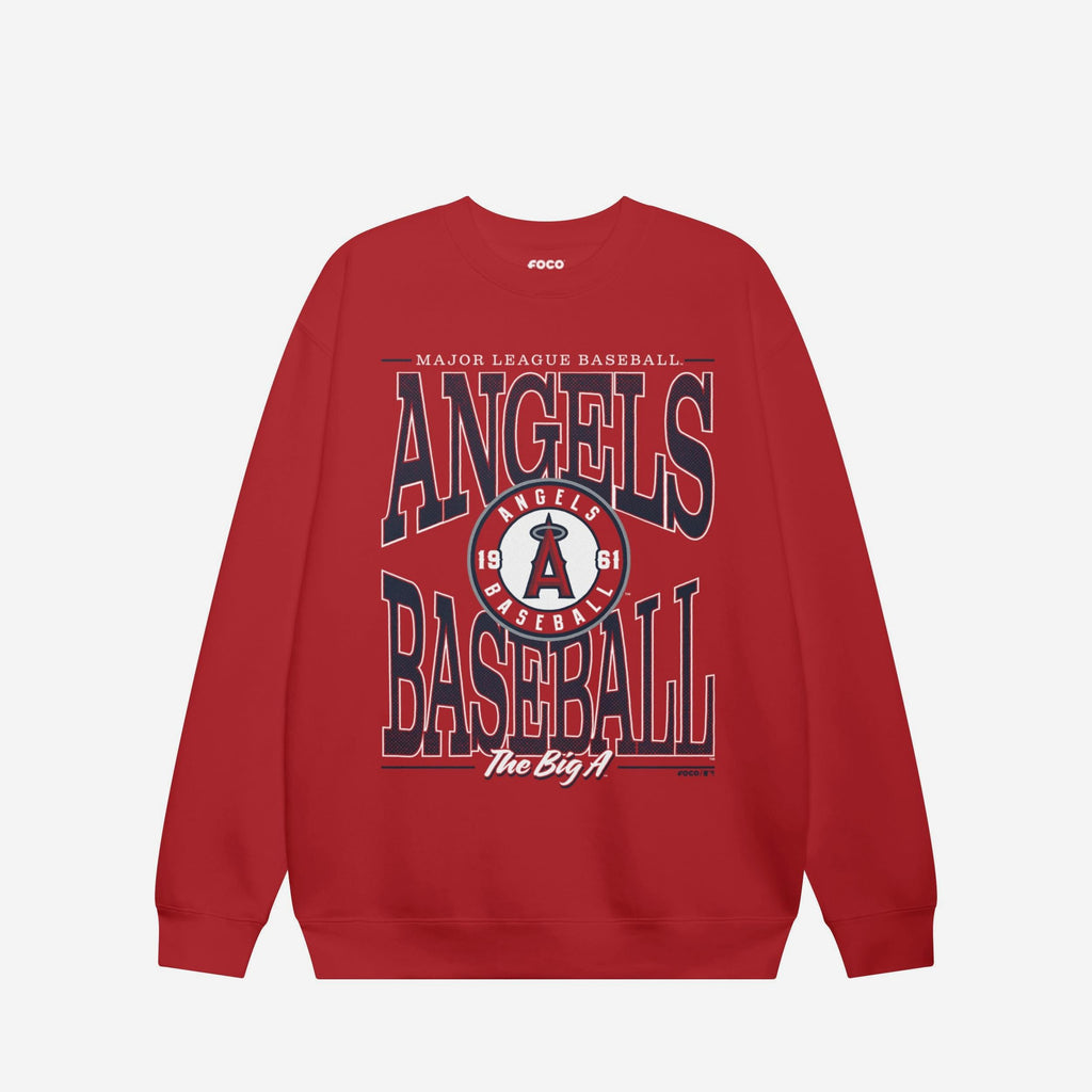 Los Angeles Angels Diamond Dynasty Crew Neck Sweatshirt FOCO S - FOCO.com